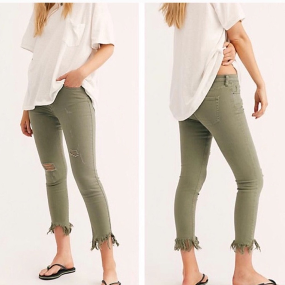 Free People Sz 29 Great Heights Frayed Skinny Jean